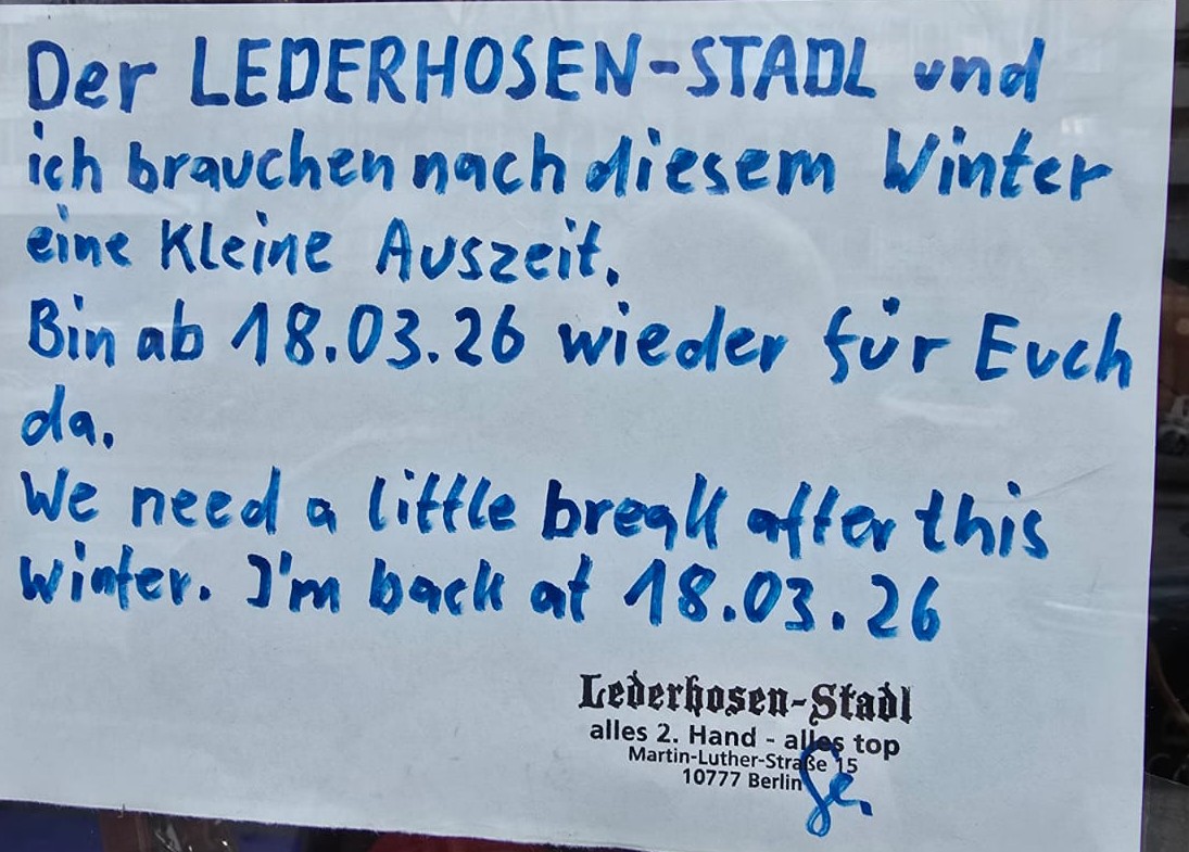 IMG-20260309-WA00042 Urlaub vis zum 17. März: am Mittwoch, den 18. März ist wieder auf